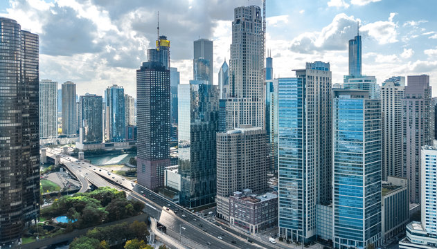 Kuala Lumpur Skyline with Malaysian flag